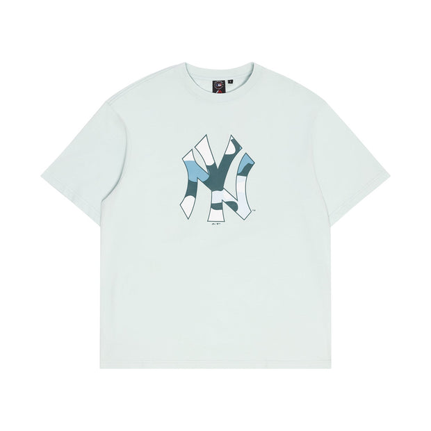 Majestic MLB Camo Logo Tee New York Yankees Sky Blue