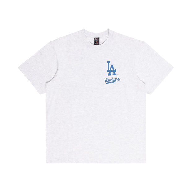 Majestic MLB Patch Champs Tee Los Angeles Dodgers White Marle