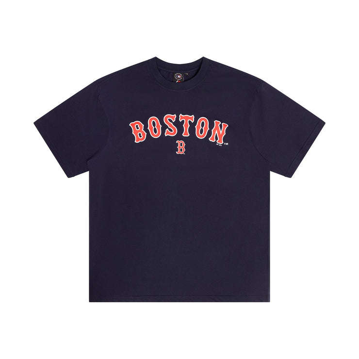 Majestic MLB Team Wordmark Tee Boston Red Sox True Navy