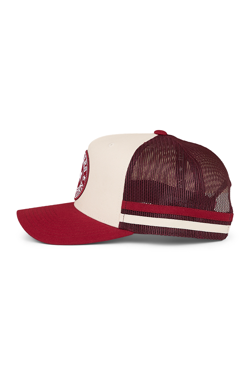 Ringers Western Origin McCoy Trucker Cap Maroon/Off White