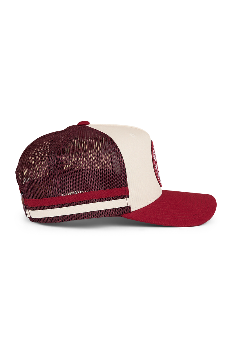 Ringers Western Origin McCoy Trucker Cap Maroon/Off White