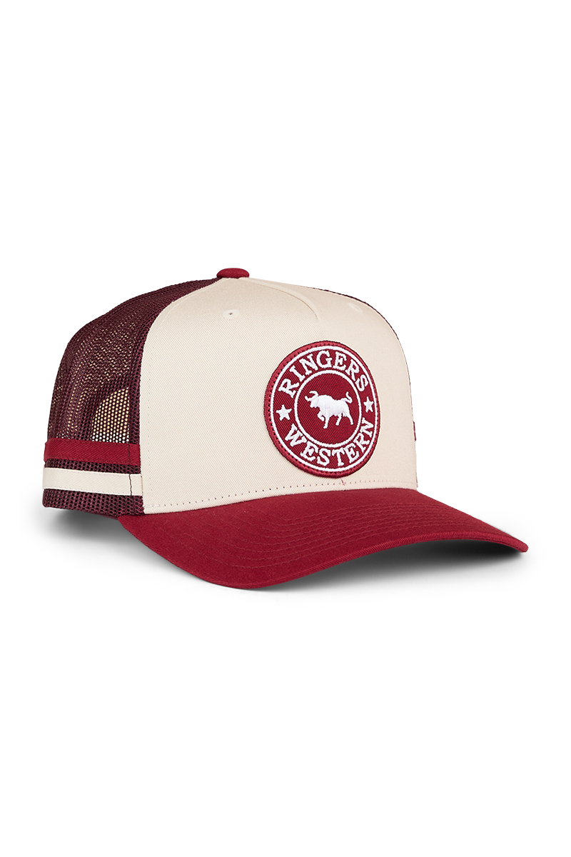 Ringers Western Origin McCoy Trucker Cap Maroon/Off White