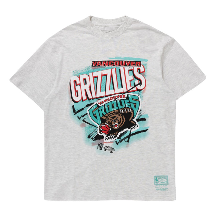 Mitchell & Ness NBA Abstract Tee Vancouver Grizzlies Silver Marle