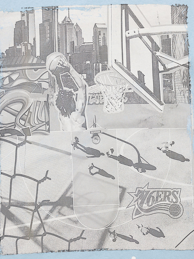 Mitchell & Ness NBA Court Tee Philadelphia 76ers Blue