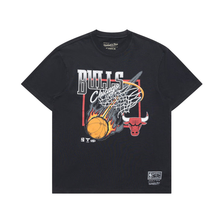Mitchell & Ness NBA Fireball Tee Chicago Bulls Faded Black