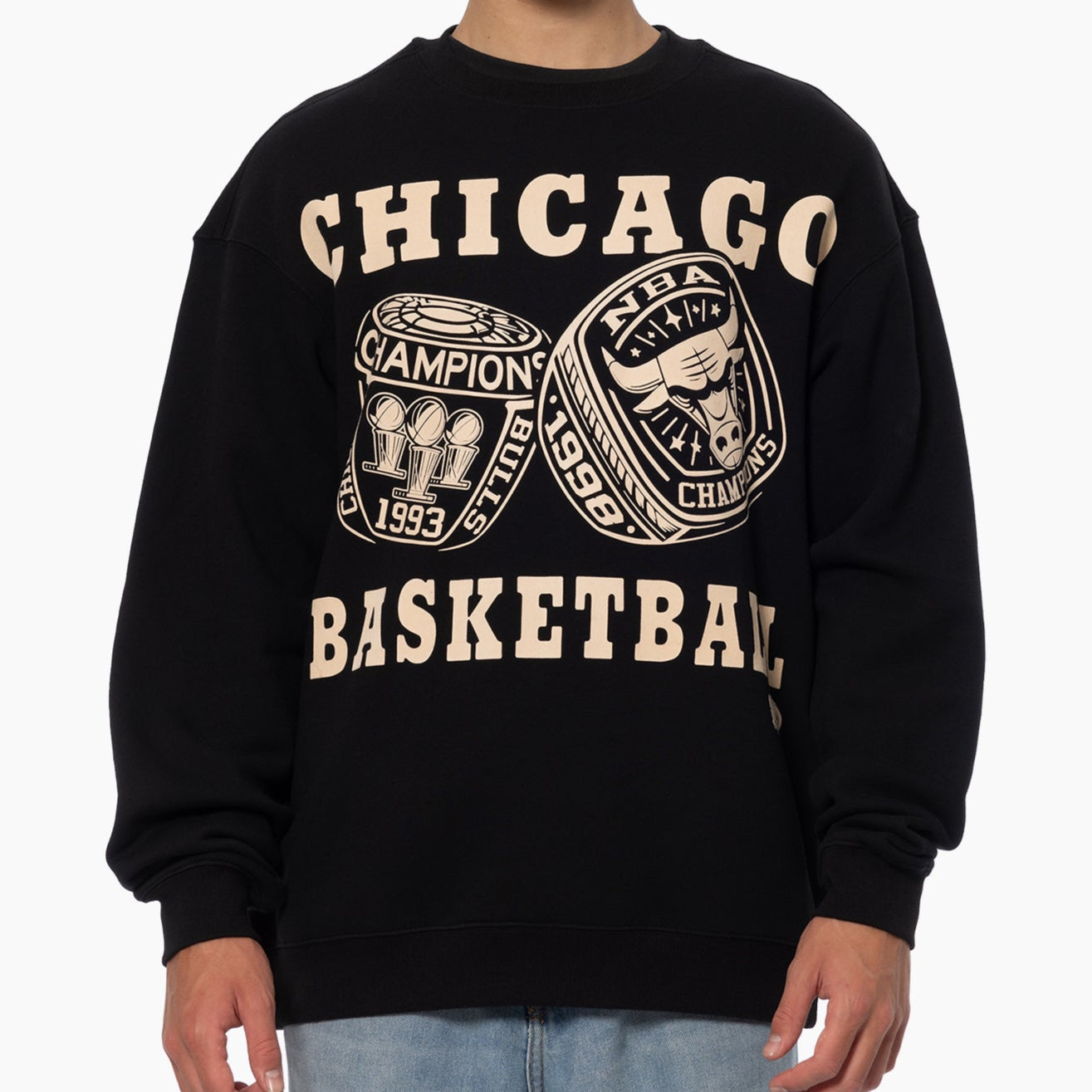 Mitchell & Ness NBA Rings Crew Chicago Bulls Black