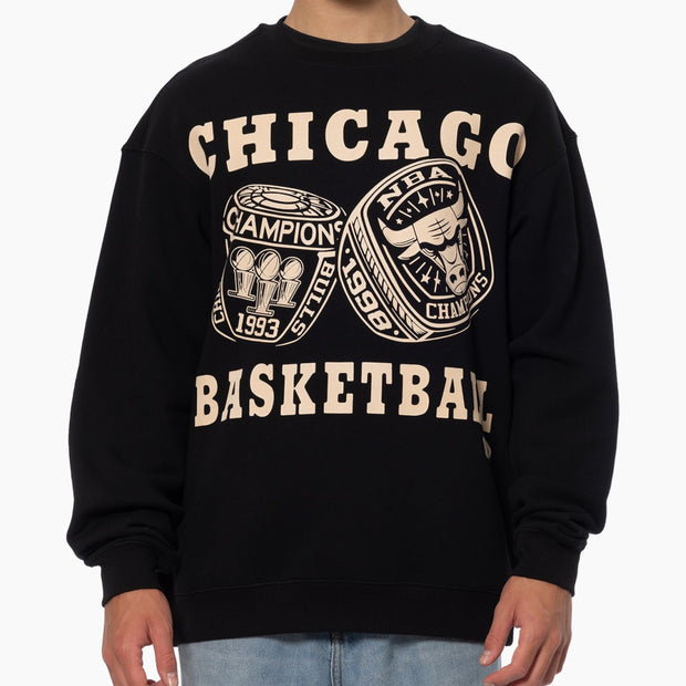 Mitchell & Ness NBA Rings Crew Chicago Bulls Black