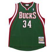 Mitchell & Ness NBA Swingman Jersey Milwaukee Bucks Giannis Antetokounmpo 34 13-14 Dark Green