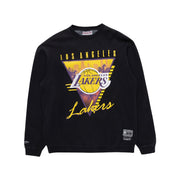 Mitchell & Ness NBA Tri Logo Crew Los Angeles Lakers Faded Black
