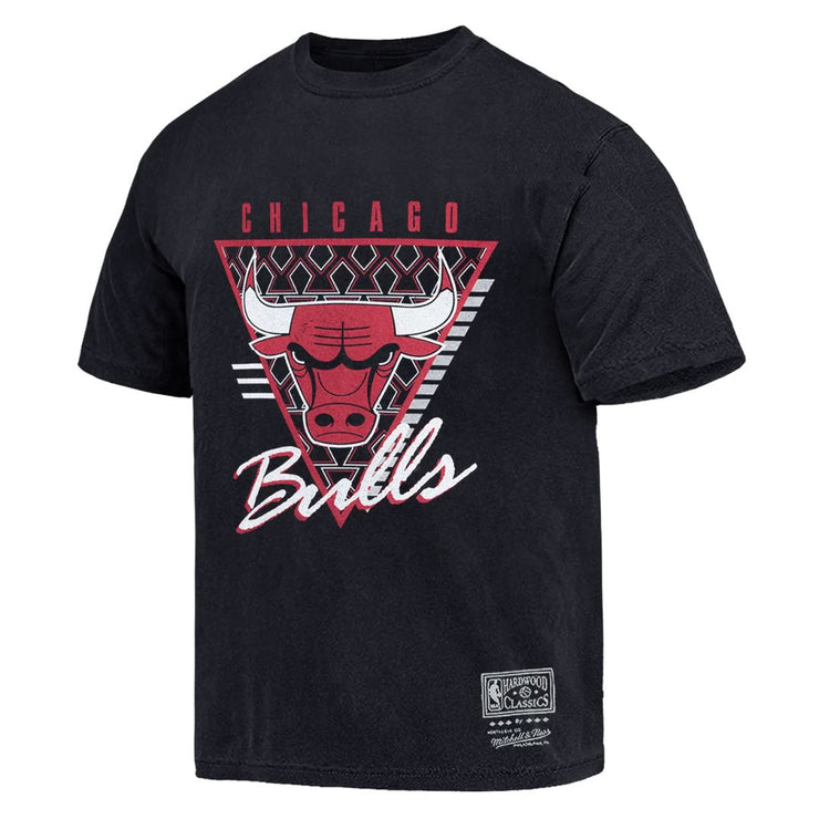 Mitchell & Ness NBA Tri Logo Tee Chicago Bulls Faded Black