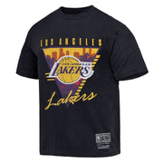 Mitchell & Ness NBA Tri Logo Tee Los Angeles Lakers Faded Black