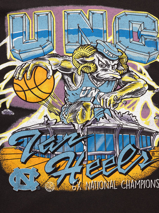 Mitchell & Ness NCAA Electric Tee North Carolina Tar Heels Faded Black