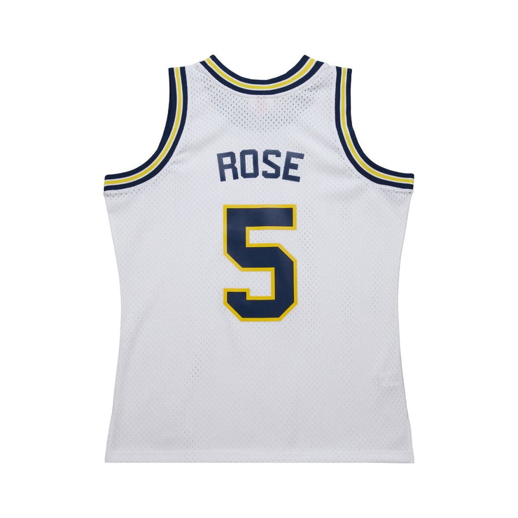 Mitchell & Ness NCAA Swingman Jersey Michigan Wolverines Jalen Rose 5 91-92 White