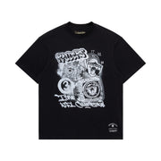 Mitchell & Ness NFL 3 Time Champs Graffiti Tee Las Vegas Raiders Faded Black