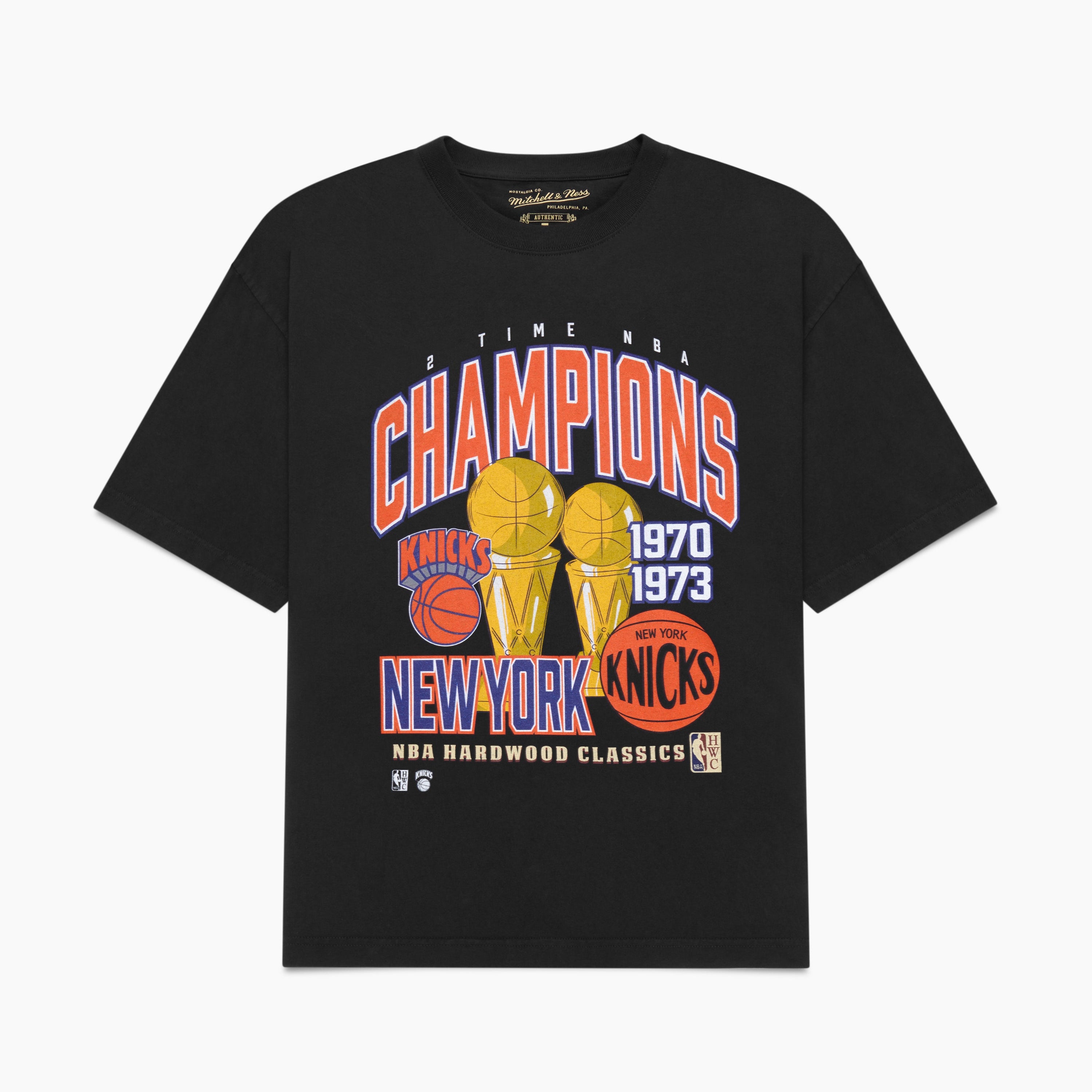 Mitchell & Ness NBA National Champions Tee New York Knicks Faded Black