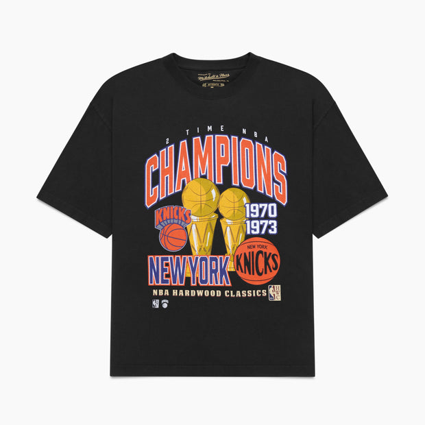 Mitchell & Ness NBA National Champions Tee New York Knicks Faded Black