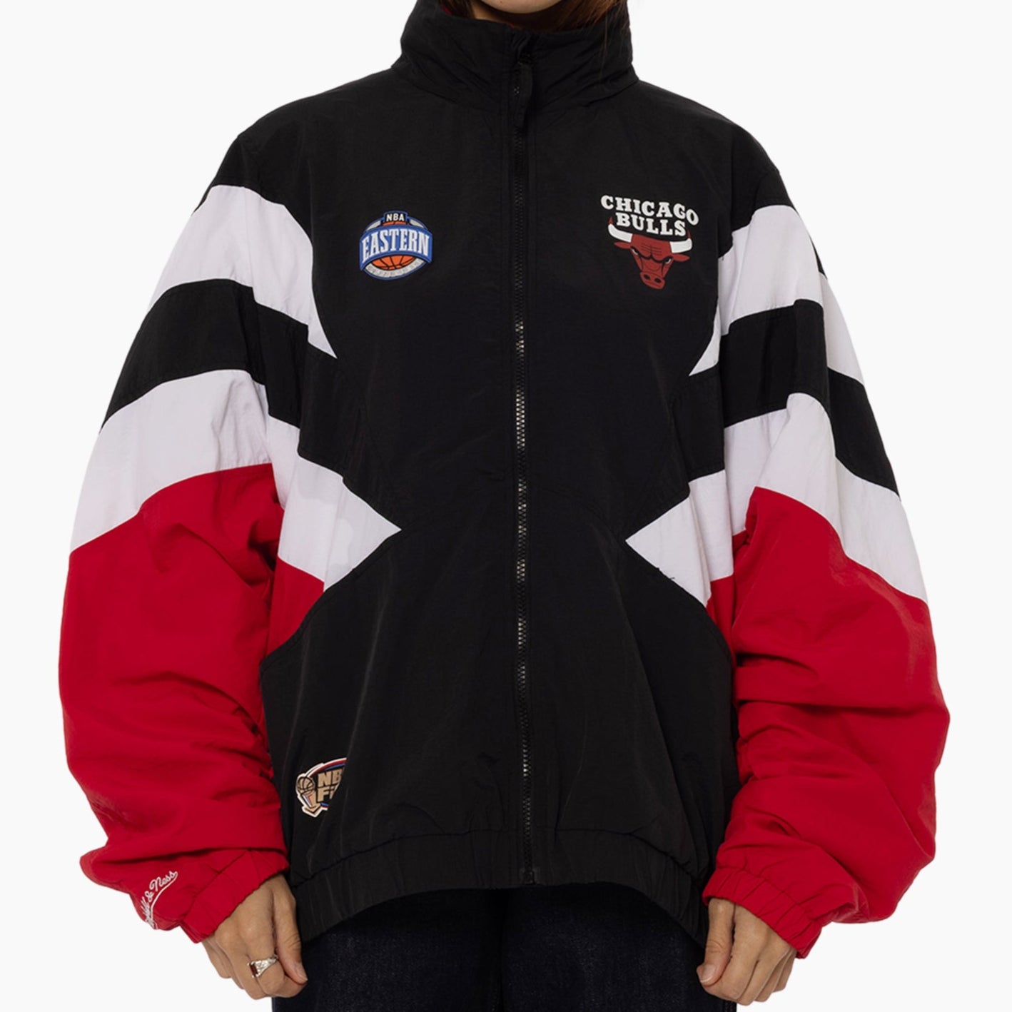 Mitchell & Ness NBA Spray Jacket Chicago Bulls Black Red