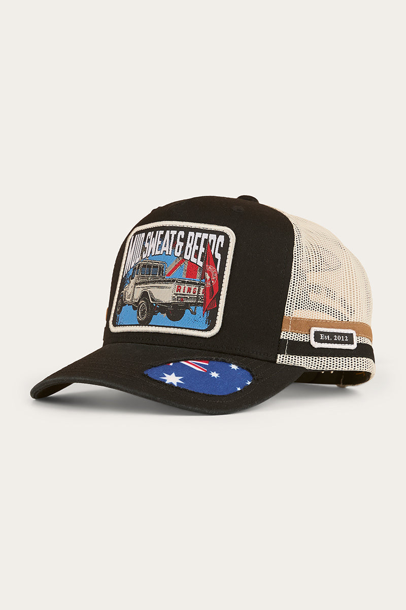 Ringers Western Mud Sweat Beers Deep Fit Trucker Cap Maroon
