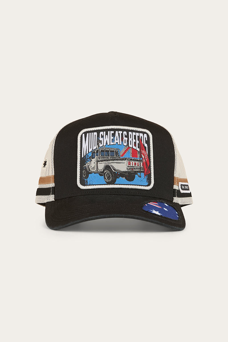 Ringers Western Mud Sweat Beers Deep Fit Trucker Cap Maroon