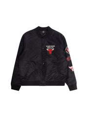 NBA Essentials Braun Nylon Bomber Chicago Bulls Solid Black