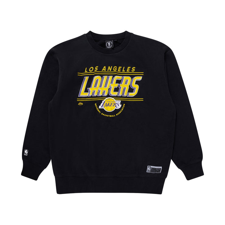 NBA Essentials Logan Fleece Crew Los Angeles Lakers Black