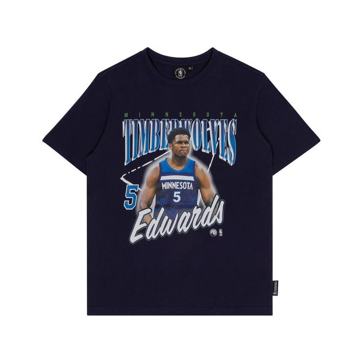 NBA Essentials Vintage Youth Tee Minnesota Timberwolves Edwards Navy