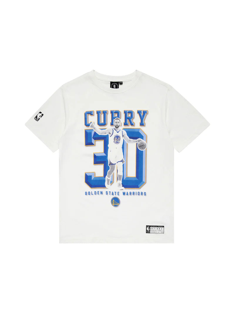 NBA Essentials Youth Jasper Vintage Tee Golden State Warriors White