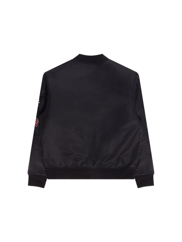 NBA Essentials Braun Nylon Bomber Chicago Bulls Solid Black