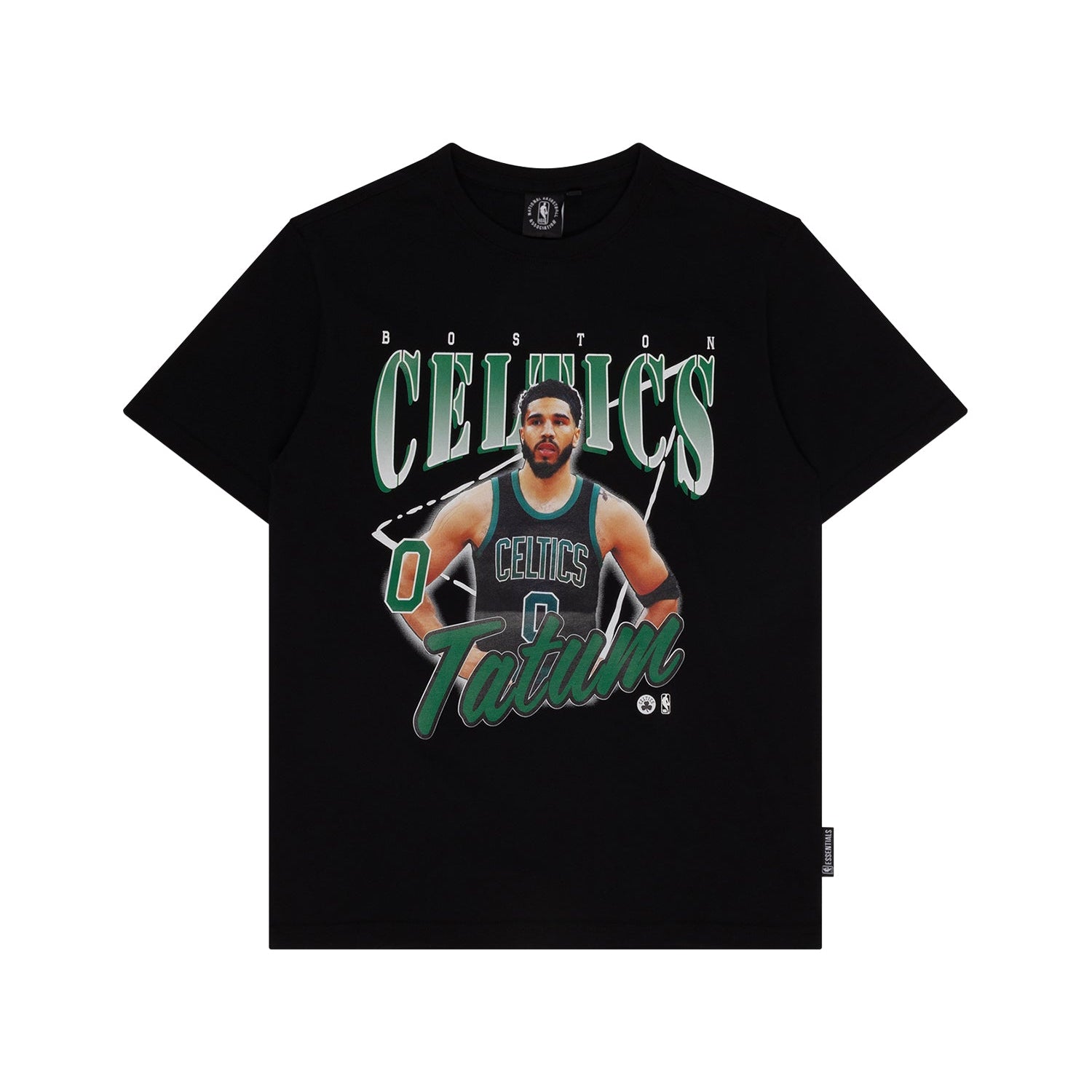 NBA Essentials Vintage Youth Tee Boston Celtics Tatum Solid Black