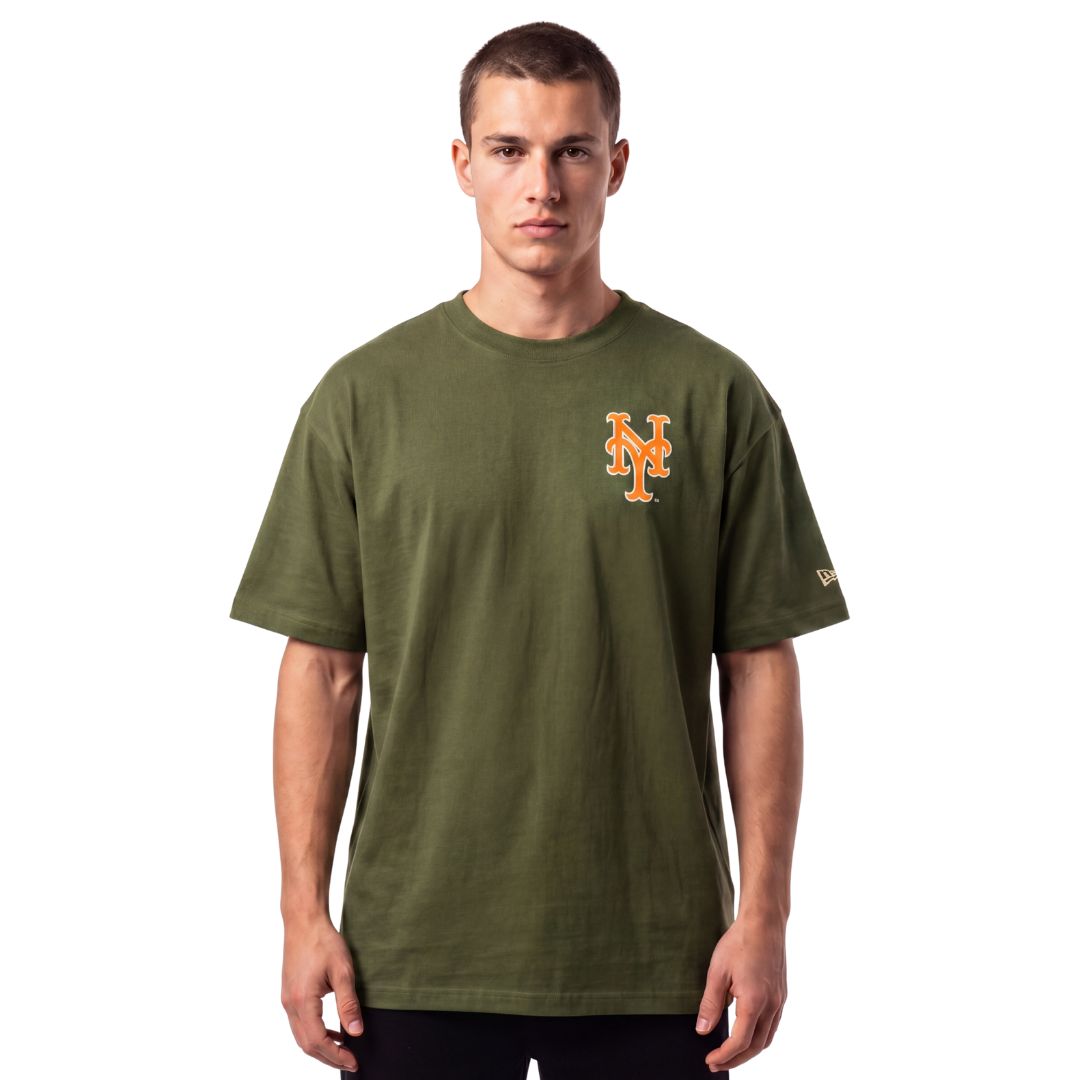 New Era MLB Autumn Mix Tee New York Mets Rifle Green