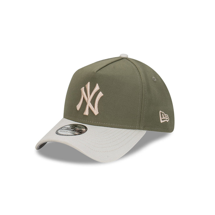 New Era 39Thirty A-Frame MLB Vintage Olive New York Yankees