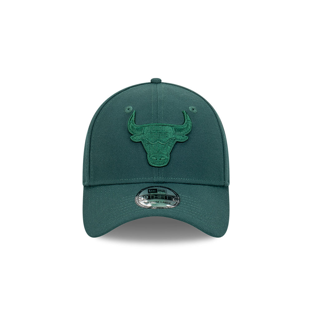 New Era 39Thirty NBA Dark Green Tonal Chicago Bulls