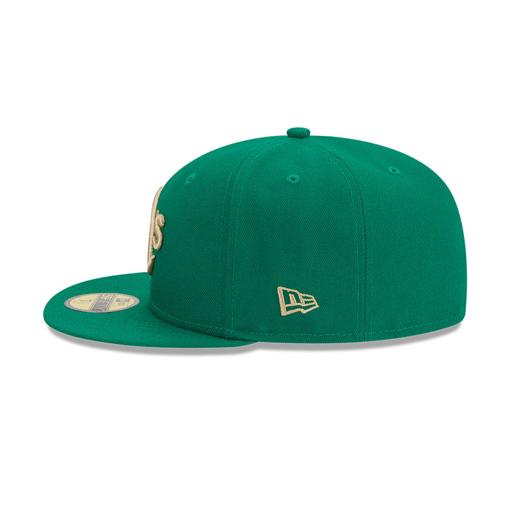 New Era 59Fifty MLB Laurel Sidepatch Oakland Athletics Dark Green