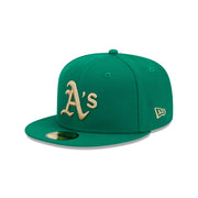 New Era 59Fifty MLB Laurel Sidepatch Oakland Athletics Dark Green