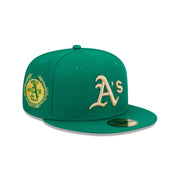 New Era 59Fifty MLB Laurel Sidepatch Oakland Athletics Dark Green