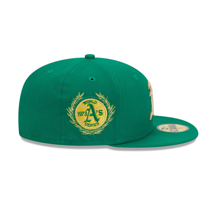 New Era 59Fifty MLB Laurel Sidepatch Oakland Athletics Dark Green