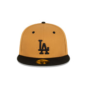 New Era 59Fifty MLB Wheat Black Los Angeles Dodgers