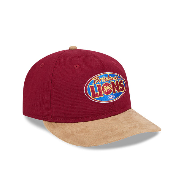 New Era 9Fifty Retro Crown Strapback AFL 2025 Team Retro Contrast Brisbane Lions