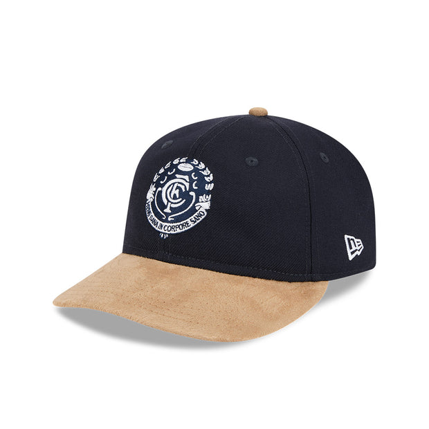 New Era 9Fifty Retro Crown Strapback AFL 2025 Team Retro Contrast Carlton Blues