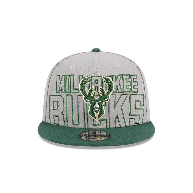 New Era 9Fifty NBA 2023 Draft Milwaukee Bucks Grey Dark Green