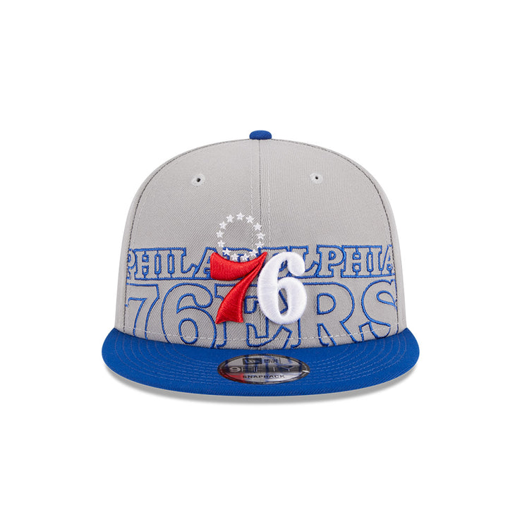 New Era 9Fifty NBA 2023 Draft Philadelphia 76ers Grey Blue