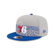 New Era 9Fifty NBA 2023 Draft Philadelphia 76ers Grey Blue