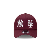 New Era 9Forty A-Frame MLB Subway Series New York Yankees X New York Mets Maroon