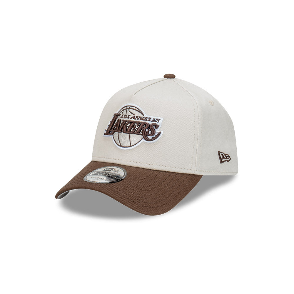 New Era 9Forty A-Frame NBA Vintage Stone Walnut Los Angeles Lakers