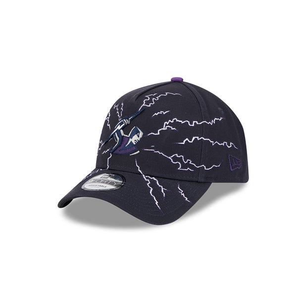 New Era 9Forty A-Frame NRL 2025 Electric Melbourne Storm Black