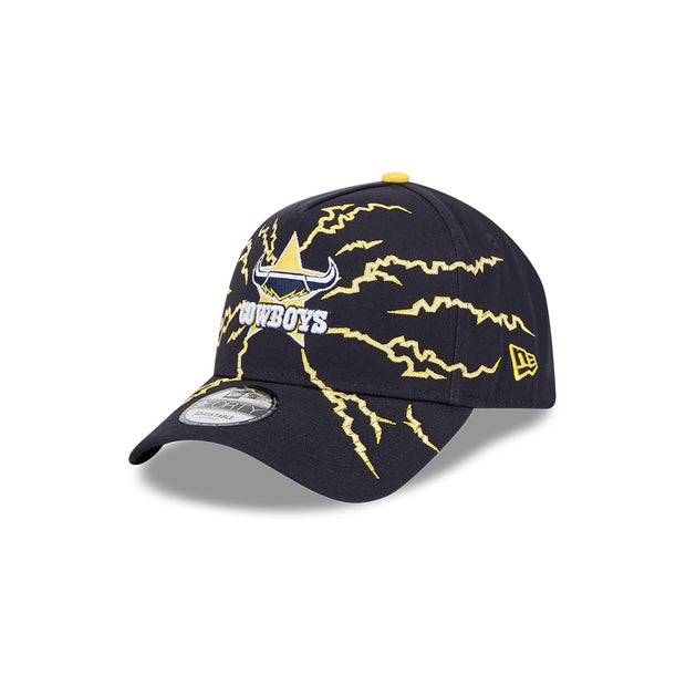 New Era 9Forty A-Frame NRL 2025 Electric North Queensland Cowboys Black