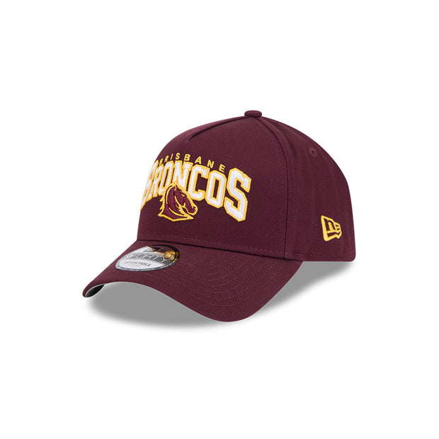 New Era 9Forty A-Frame NRL Team Arch Logo Brisbane Broncos Maroon