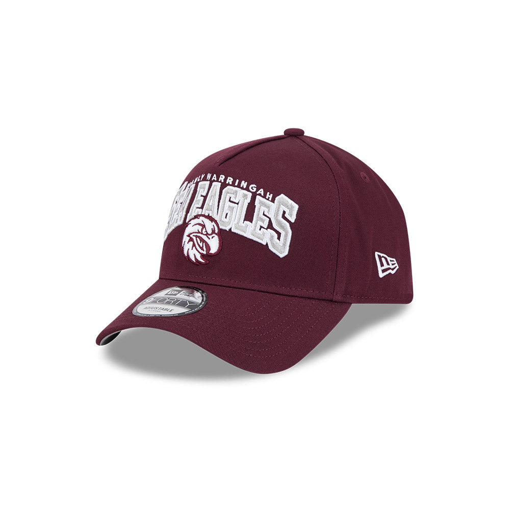 New Era 9Forty A-Frame NRL Team Arch Logo Manly Warringah Sea Eagles Maroon