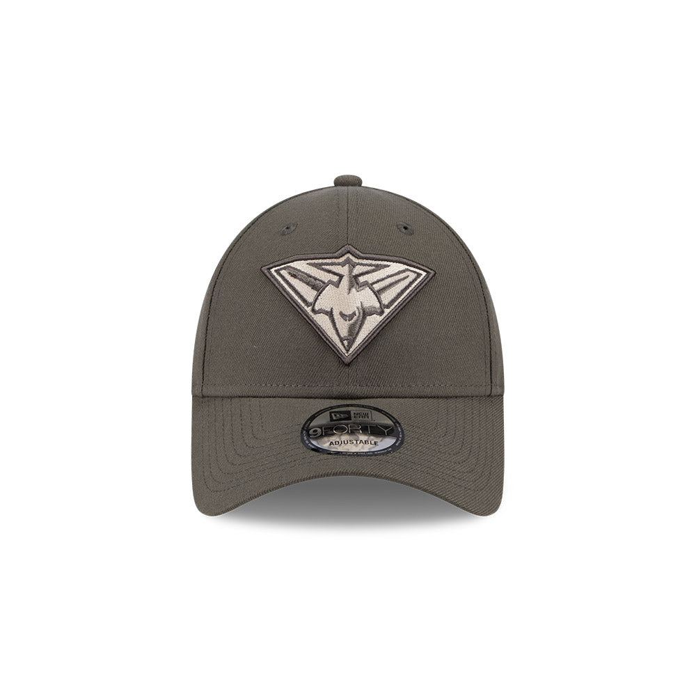 New Era 9Forty AFL 2025 Dusty Charcoal Essendon Bombers