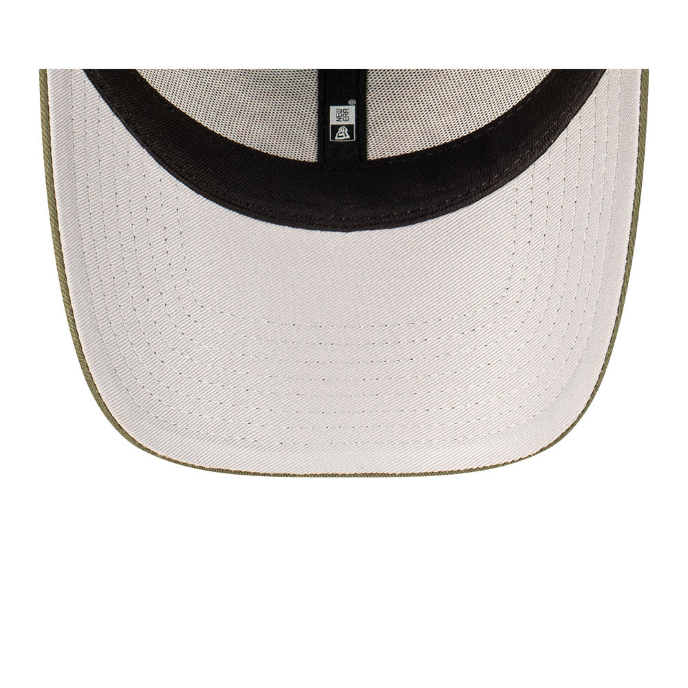 New Era 9Forty Clothstrap MLB Olive Grey Los Angeles Dodgers